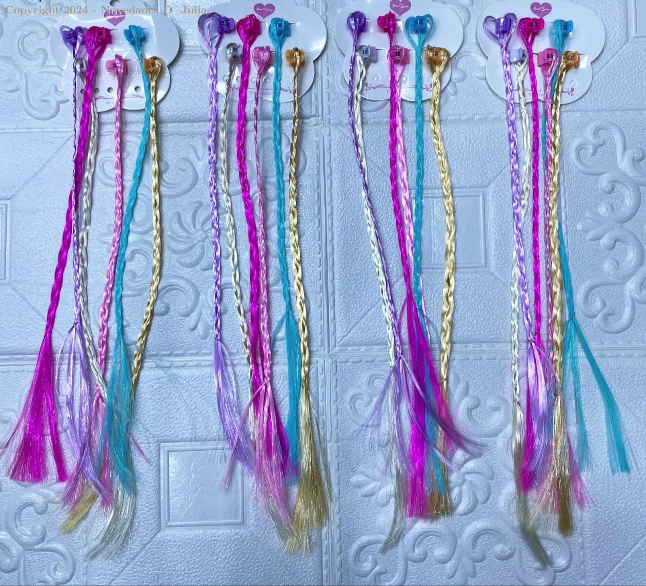 Mechas multicolores sin adornos