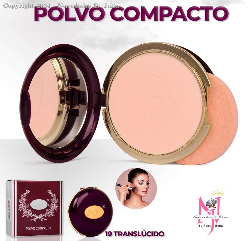 Polvo Compacto Samantha #19 TRASLUCIDO