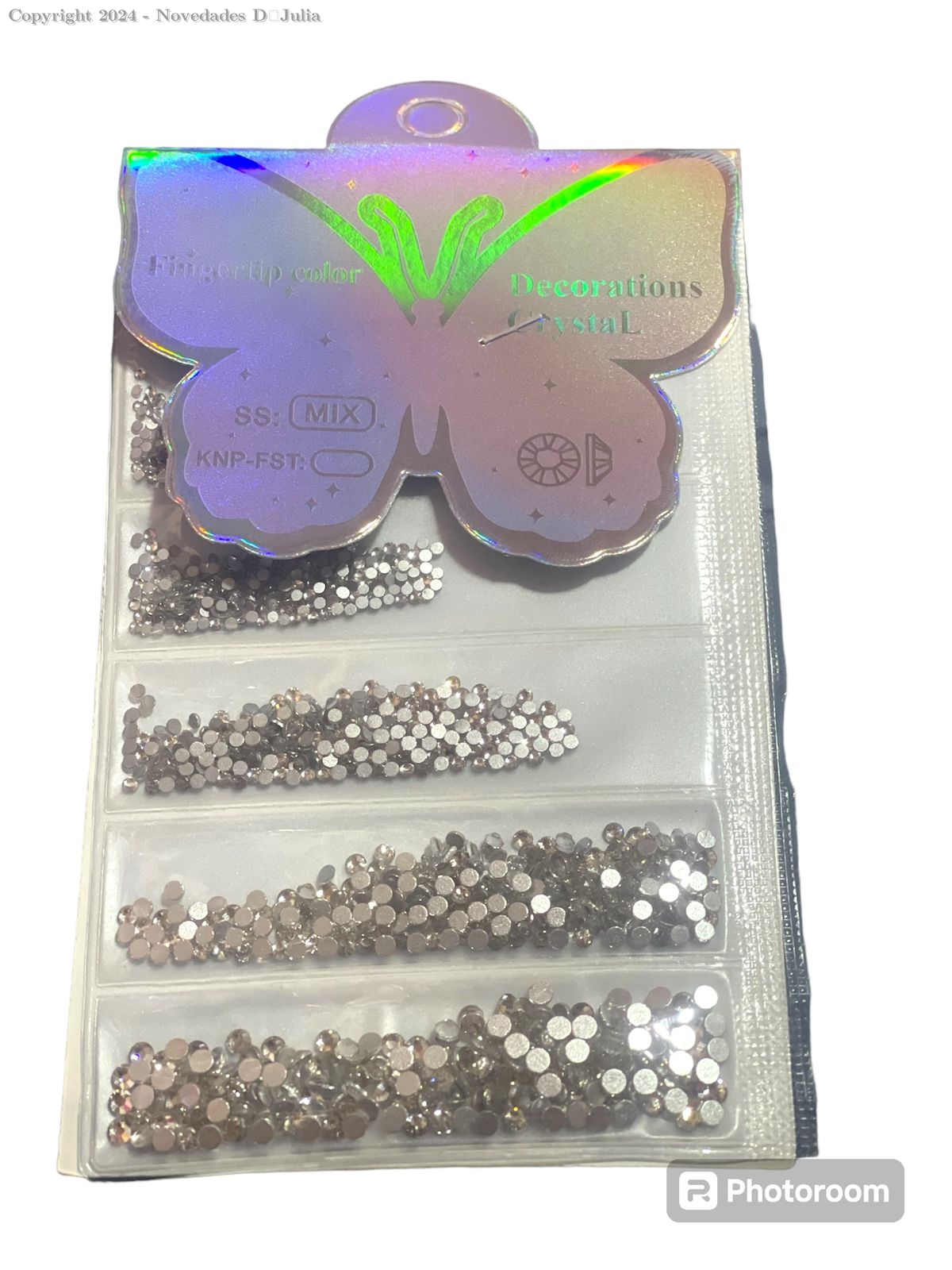Pedrería Para Uñas Plateadas BF-4370