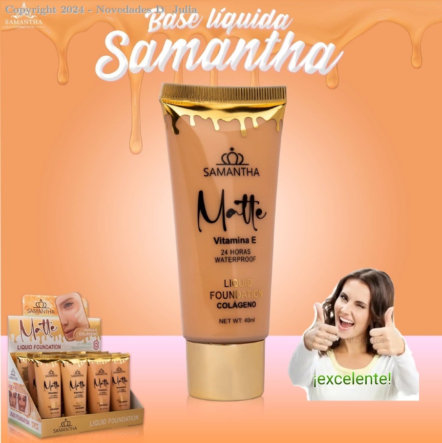 Base Liquida Matte de 40 ml marca Samantha