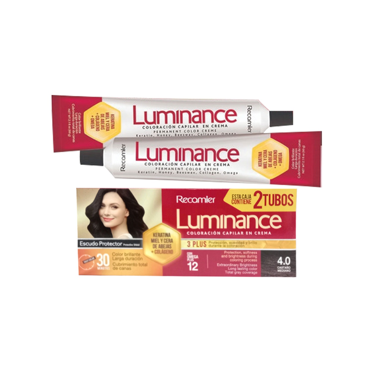 RECAMIER LUMINANCE 3.0 CASTAÑO OSCURO DOS TUBOS