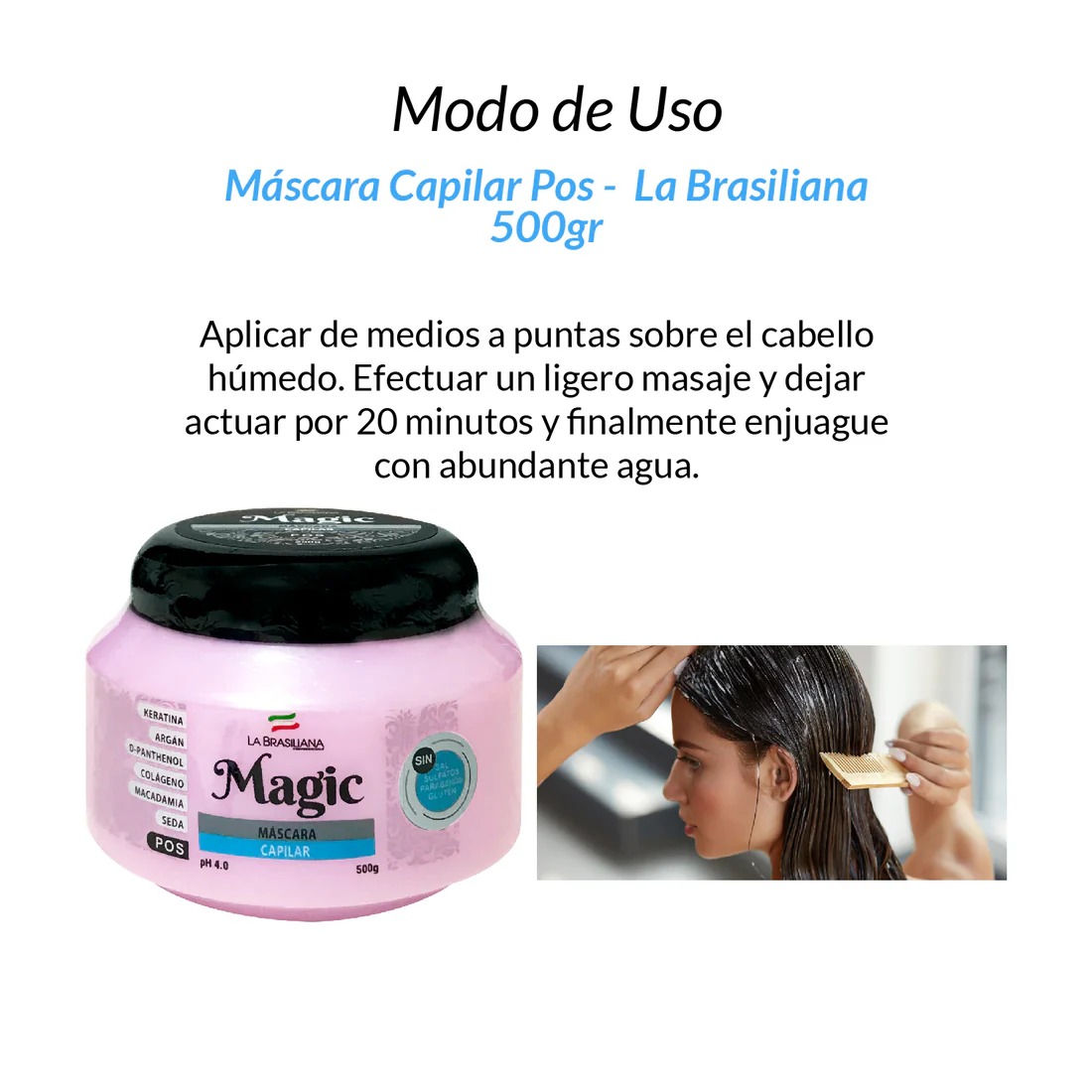 SELLADOR CAPILAR LA BRASILIANA 500G MAGIC POS